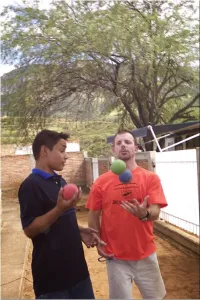 Dr. Peavy Juggles in Mexico at a Clinic in 2009
