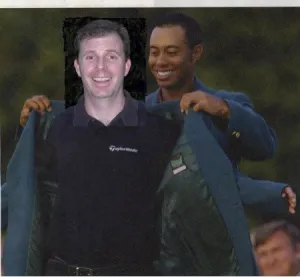 Dr. Peavy with Tiger Woods at Augusta